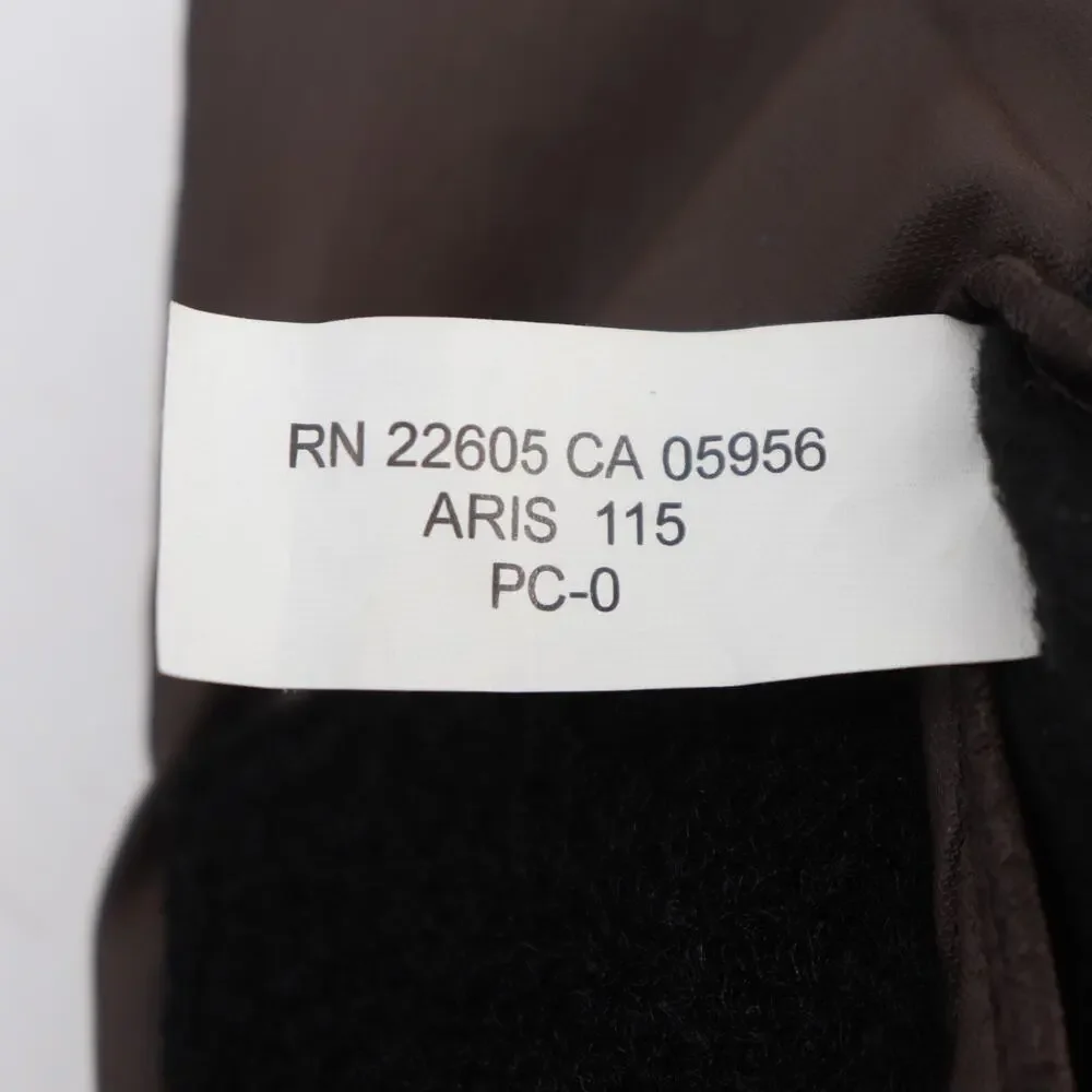 Aris Gloves Women Large Brown Leather Lined Hook Loop Closure Wrist